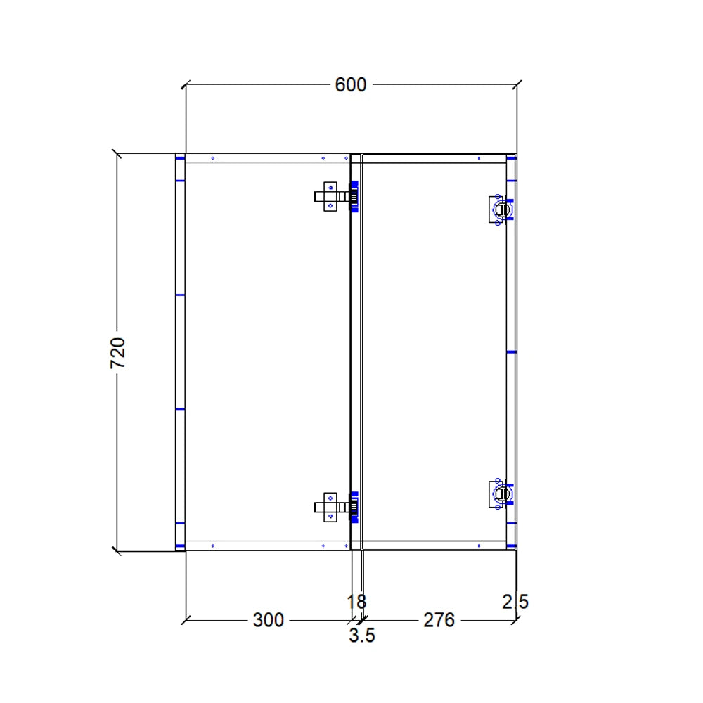 600mm L Corner Wall Cabinet